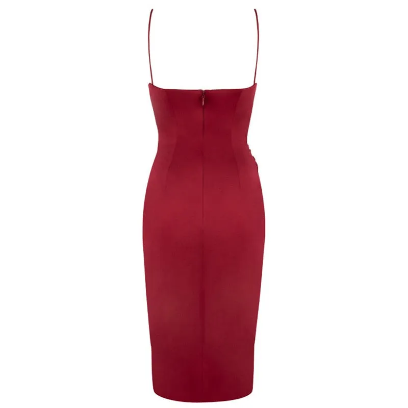 Eve Wine Red Bodycon Dress