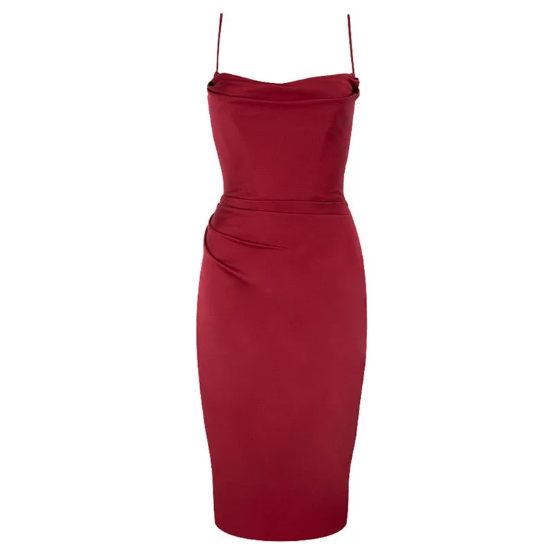 Eve Wine Red Bodycon Dress