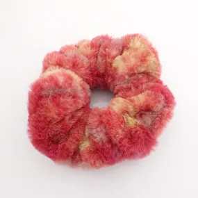 fabric faux fur soft hair scrunchies large hair scrunchie for women