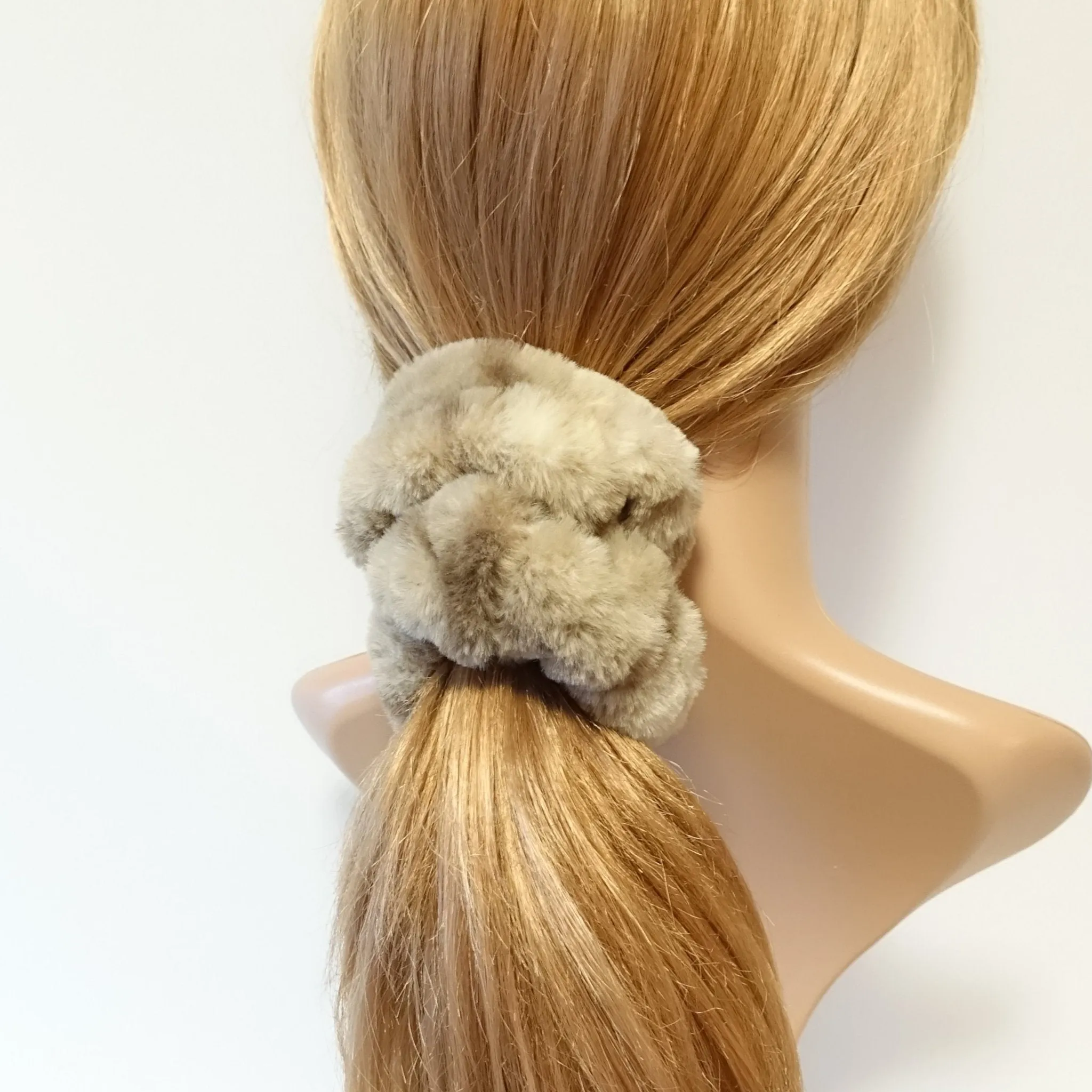 fabric faux fur soft hair scrunchies large hair scrunchie for women