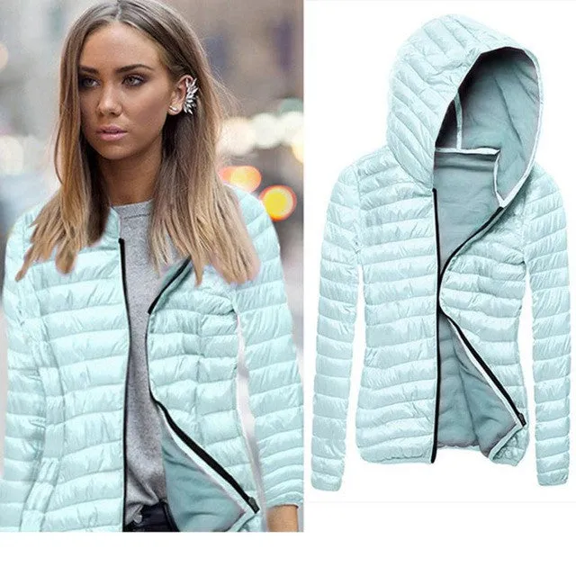 Fashion Women Ladies Long Sleeve Winter Hooded Coat