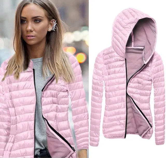 Fashion Women Ladies Long Sleeve Winter Hooded Coat