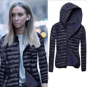 Fashion Women Ladies Long Sleeve Winter Hooded Coat