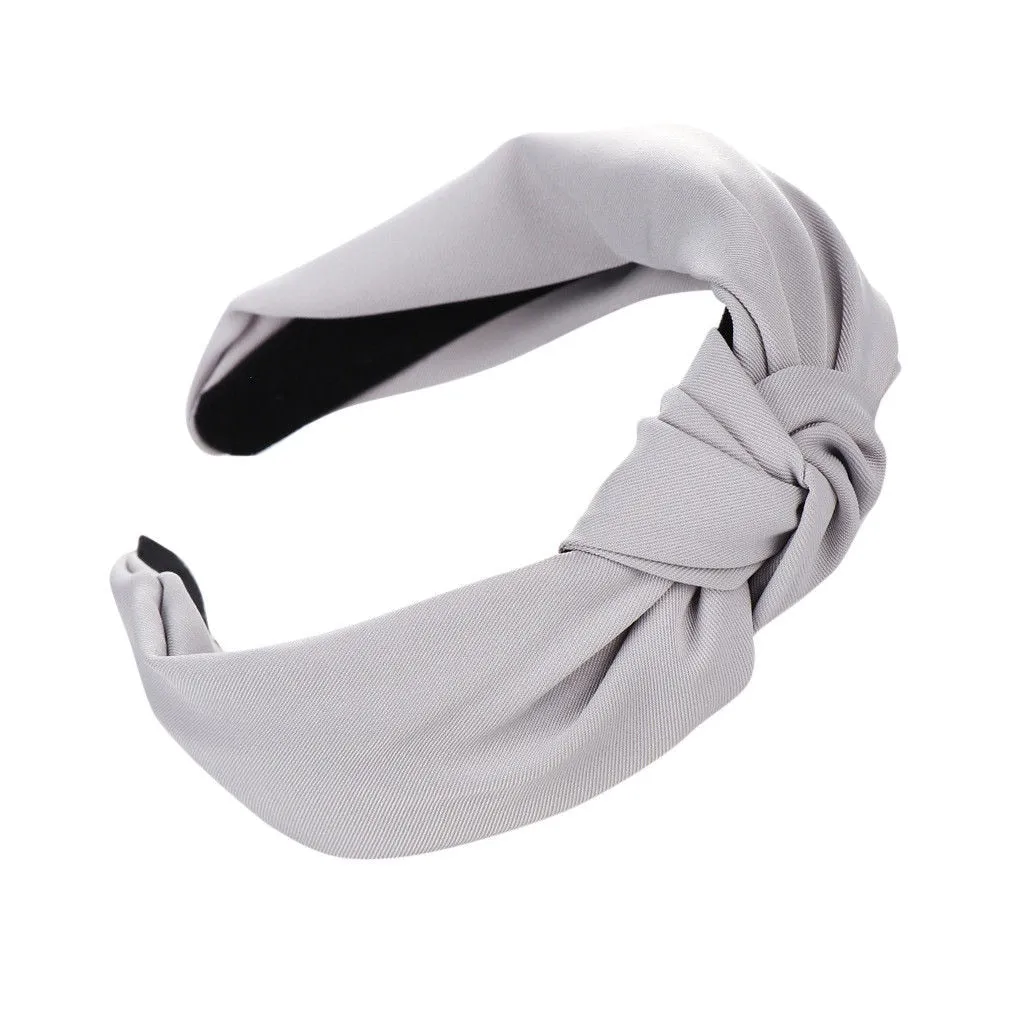 Fashion Womens Bow Knot Hairband Solid color Cross Knot Women Hair Head Hoop Simple Sweet Girls Hair Headband Hair Accessories