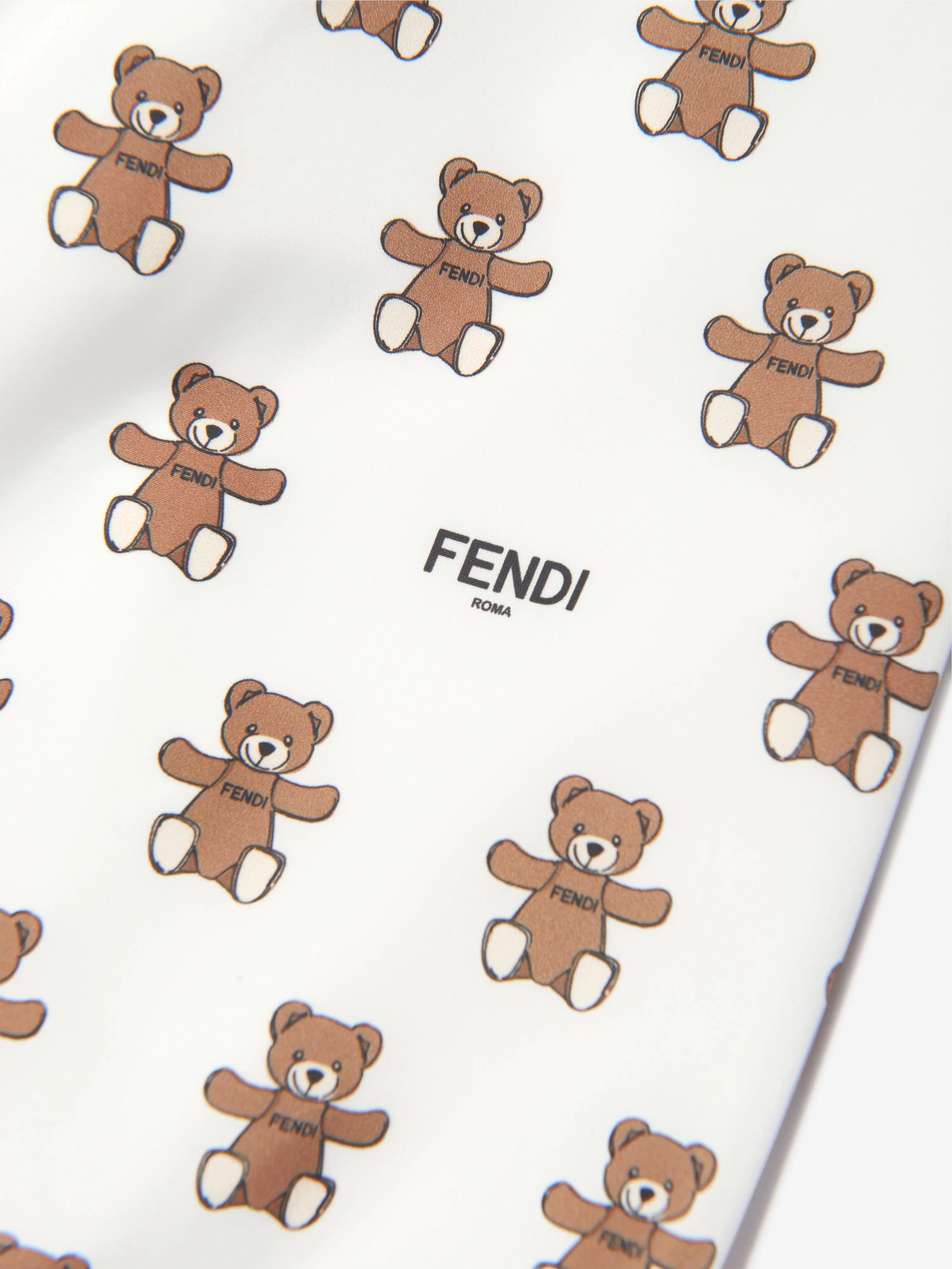 Fendi Baby Bear Logo Reversible Joggers in Ivory