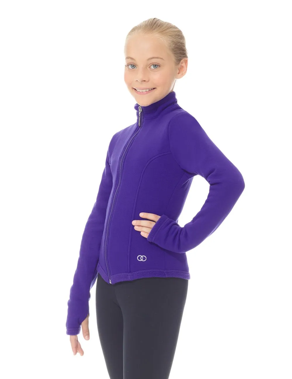 Figure Skating Jacket, Mondor 24491 Black Polartec w. Appliques