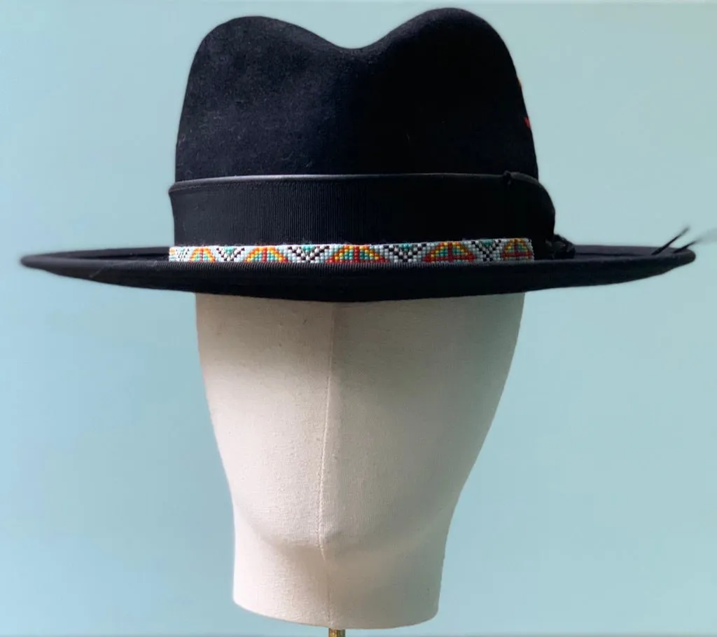 Ford Fedora in Black Rockabilly Suede Felt