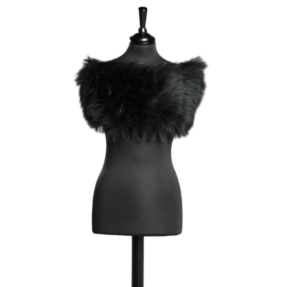 Fox Fur Snood Black by Jayley