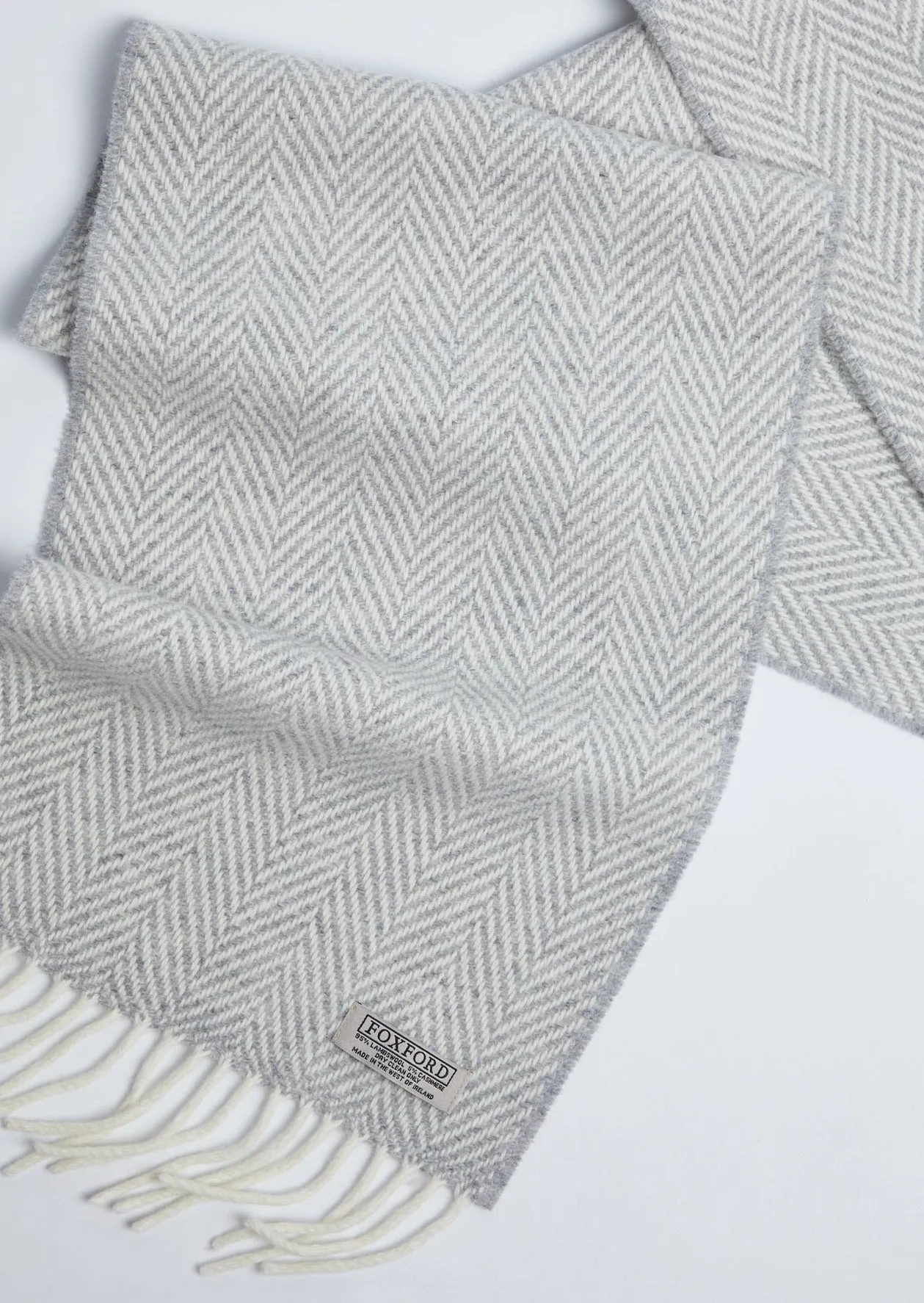 Foxford Cashmere Scarf | Pearl Grey