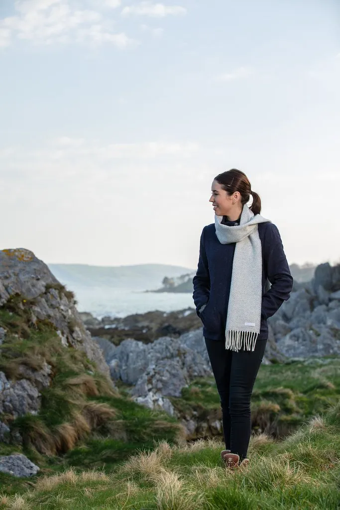 Foxford Cashmere Scarf | Pearl Grey