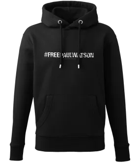 #FREEPAULWATSON Unisex Hoodie (White Ink)