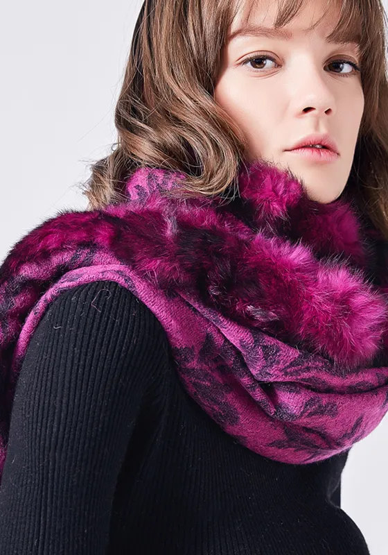 Fur Collar Rabbit Thick Scarf