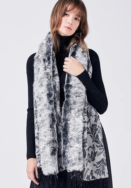 Fur Collar Rabbit Thick Scarf