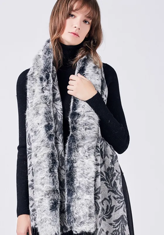 Fur Collar Rabbit Thick Scarf