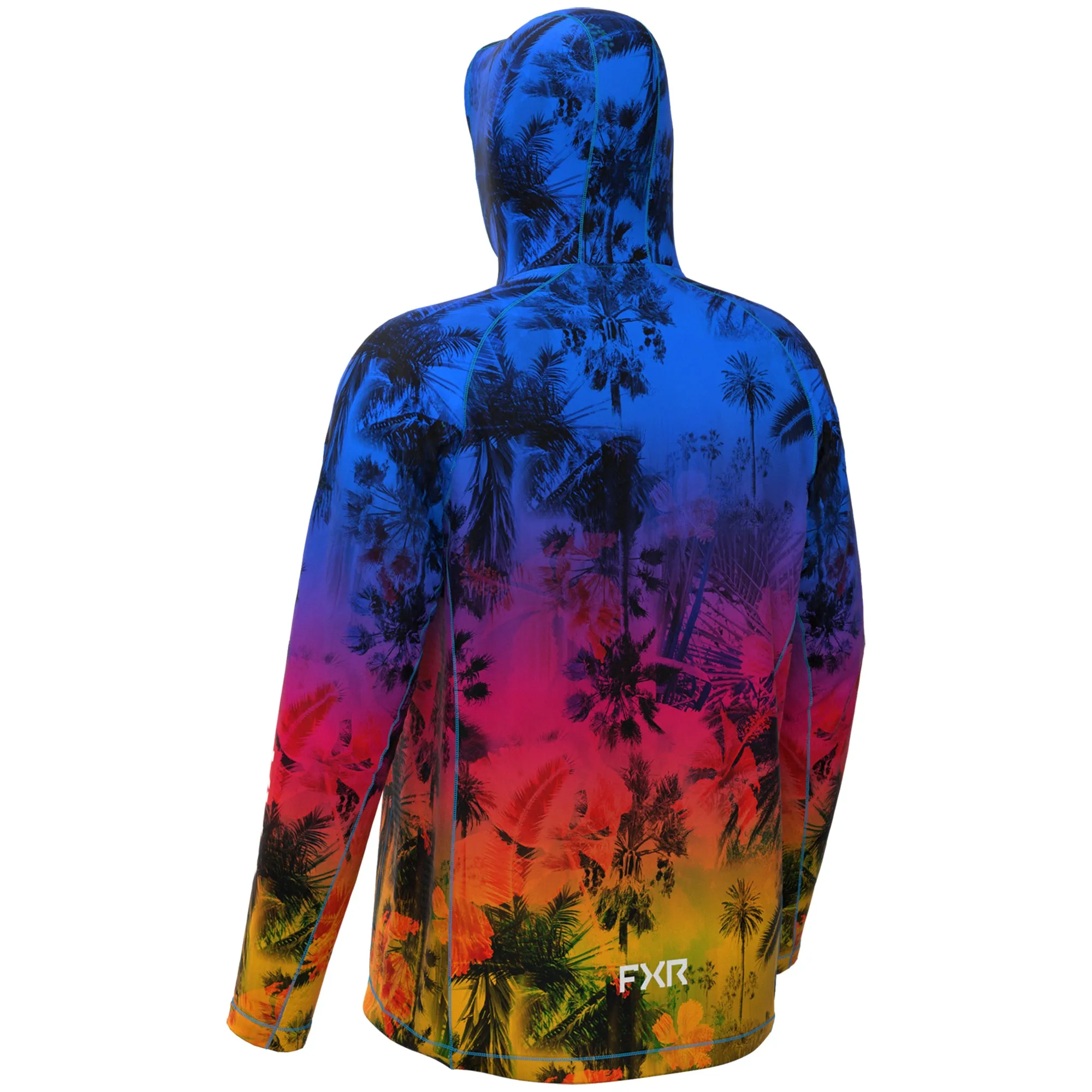 FXR Mens Attack Air UPF Pullover Hoodie Chromatic Tropical Silver