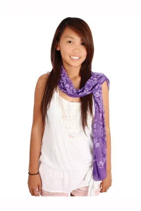 Grateful Dead Long Bear Scarf Purple