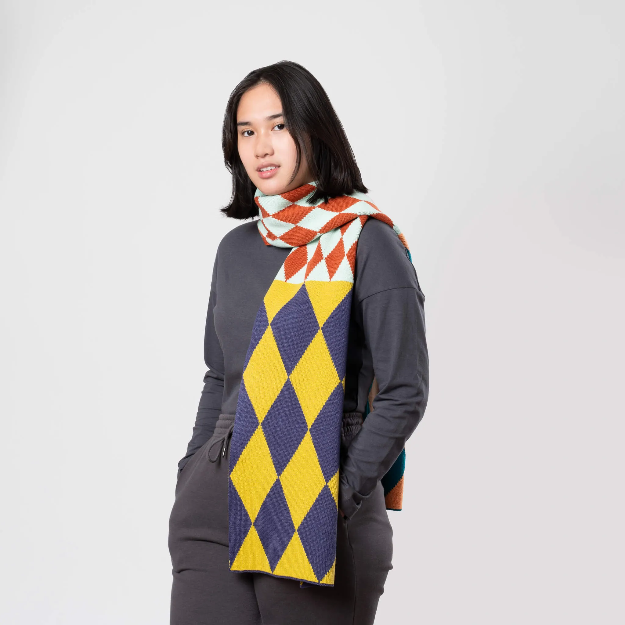 Harlequin Big Knit Scarf