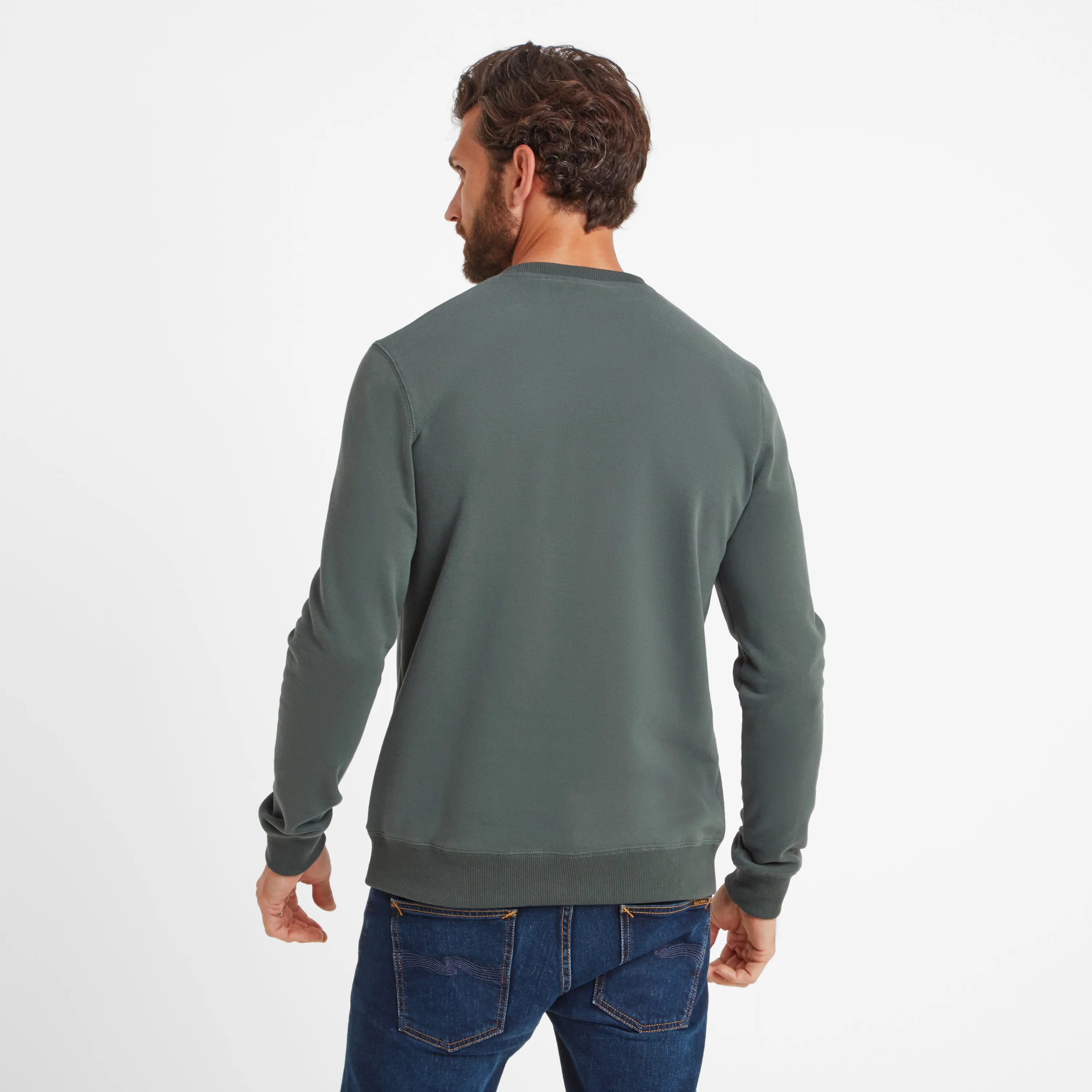 Hawnby Mens Sweat - Pine Green