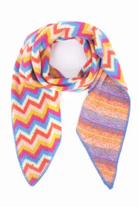 Honor Heavyweight Scarf in Multi, Zig Zag