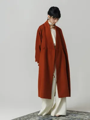 Hou Xue 厚雪 Heavy Snow Modernized Han Dynasty Wool Trench Coat