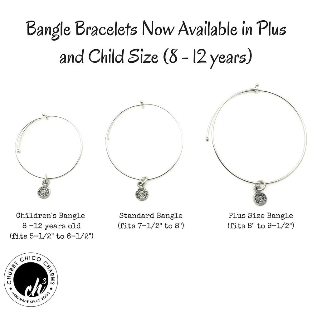 I Love My Collie Heart Expandable Bangle Bracelet Set