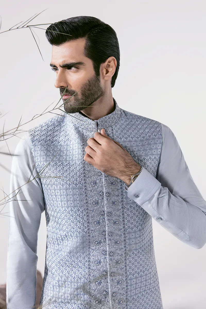 ICE BLUE WAISTCOAT