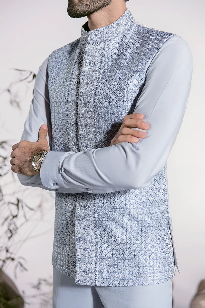 ICE BLUE WAISTCOAT