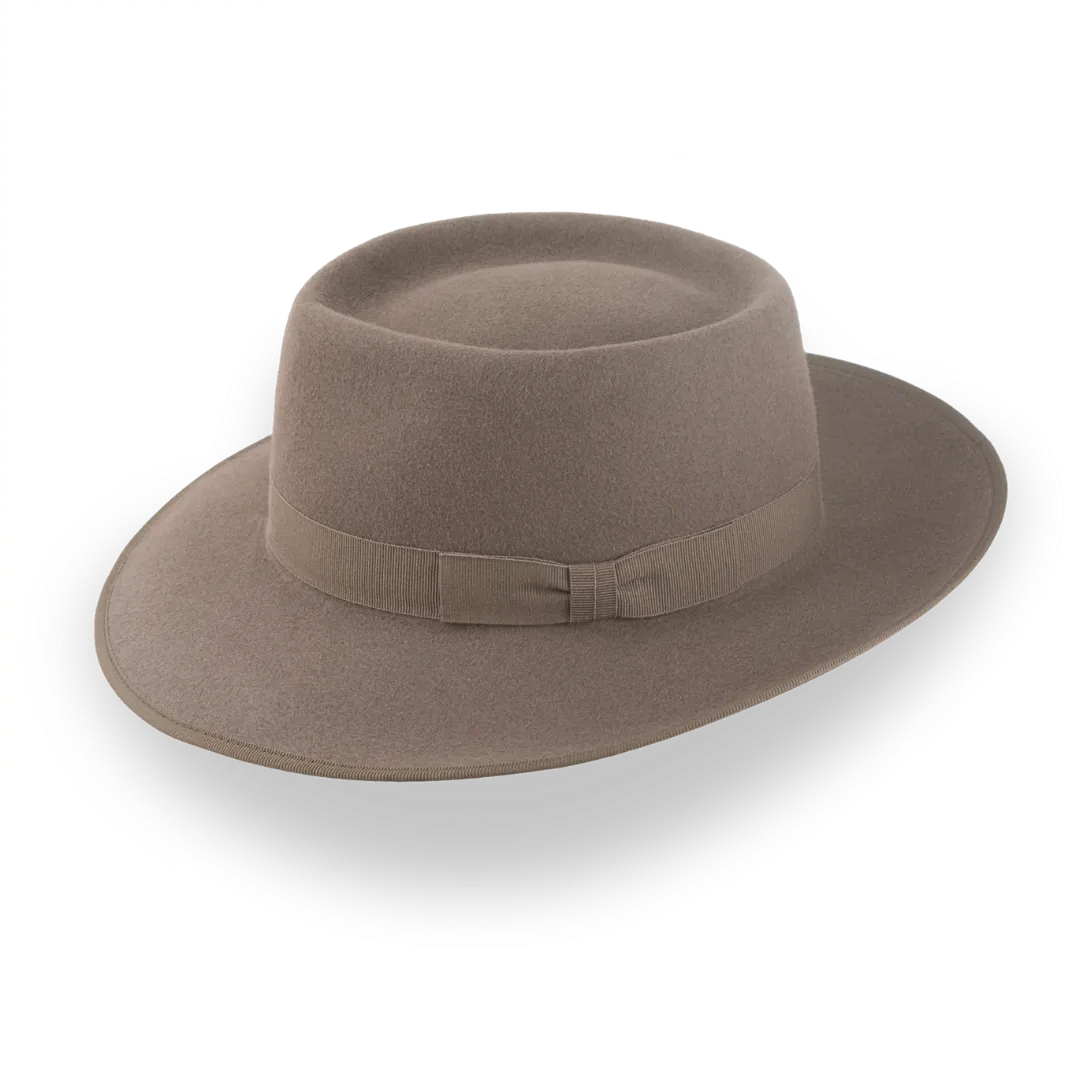 Iconic Wide Brim Porkpie Fedora Hat for Men | The Oppenheimer