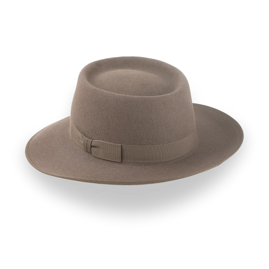 Iconic Wide Brim Porkpie Fedora Hat for Men | The Oppenheimer