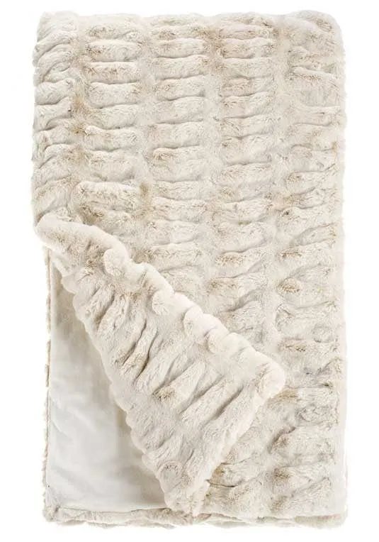 Ivory Mink Couture Faux Fur Throw Blanket by Fabulous Furs