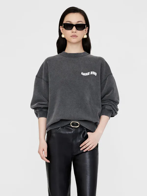 Jaci Sweatshirt Daydreams in Washed Black