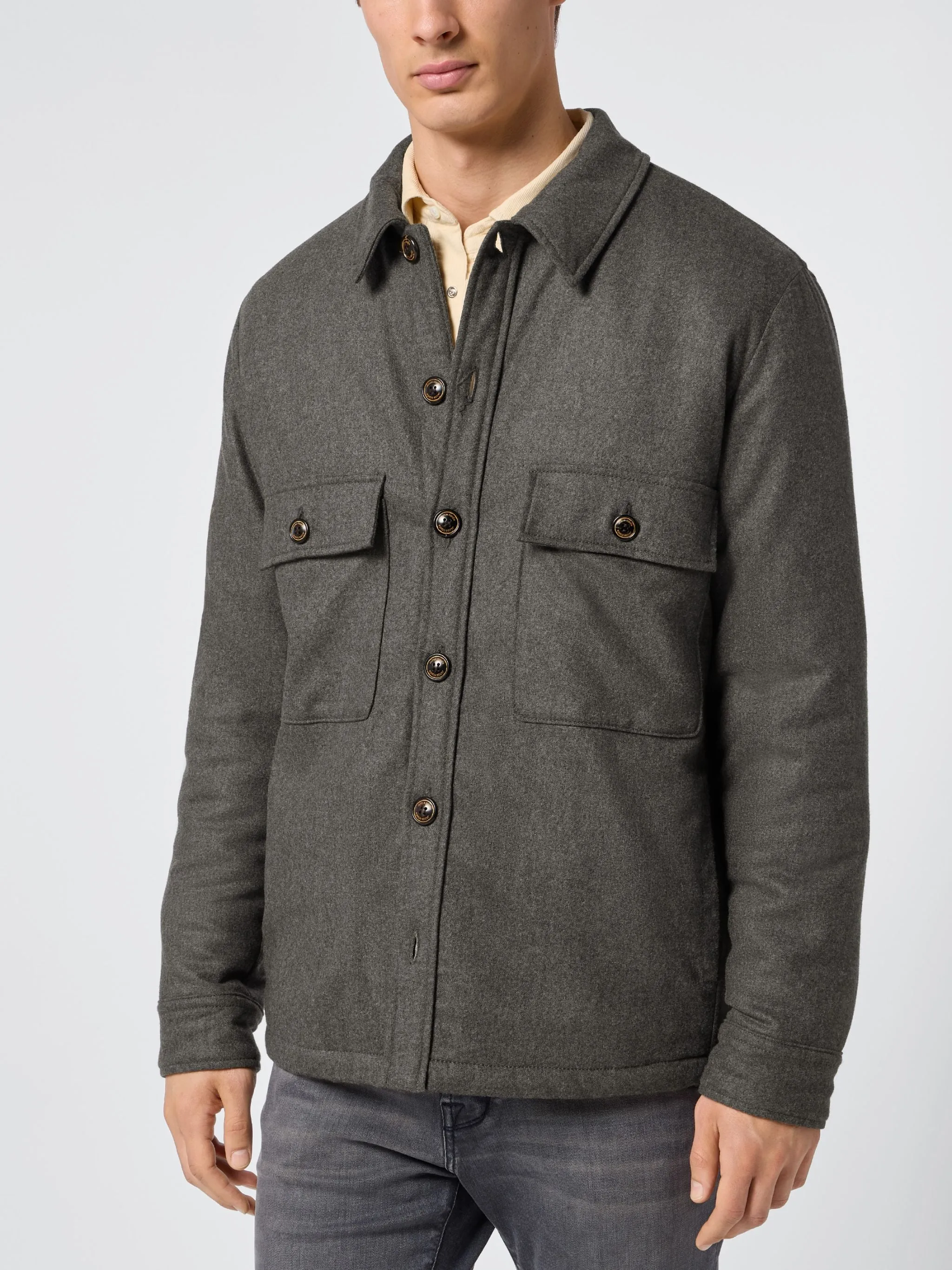 JACOB COHEN Overshirt Grey Flannel