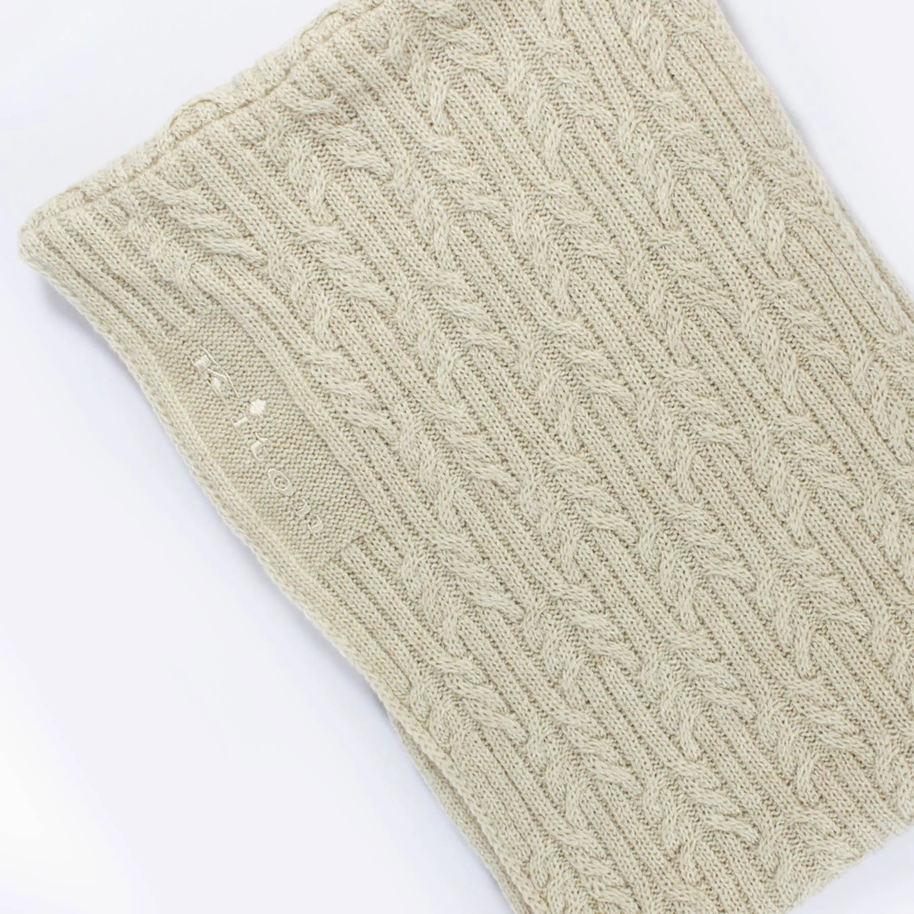 Kiton Cashmere Circle Scarf Beige - Knit Shawl SALE