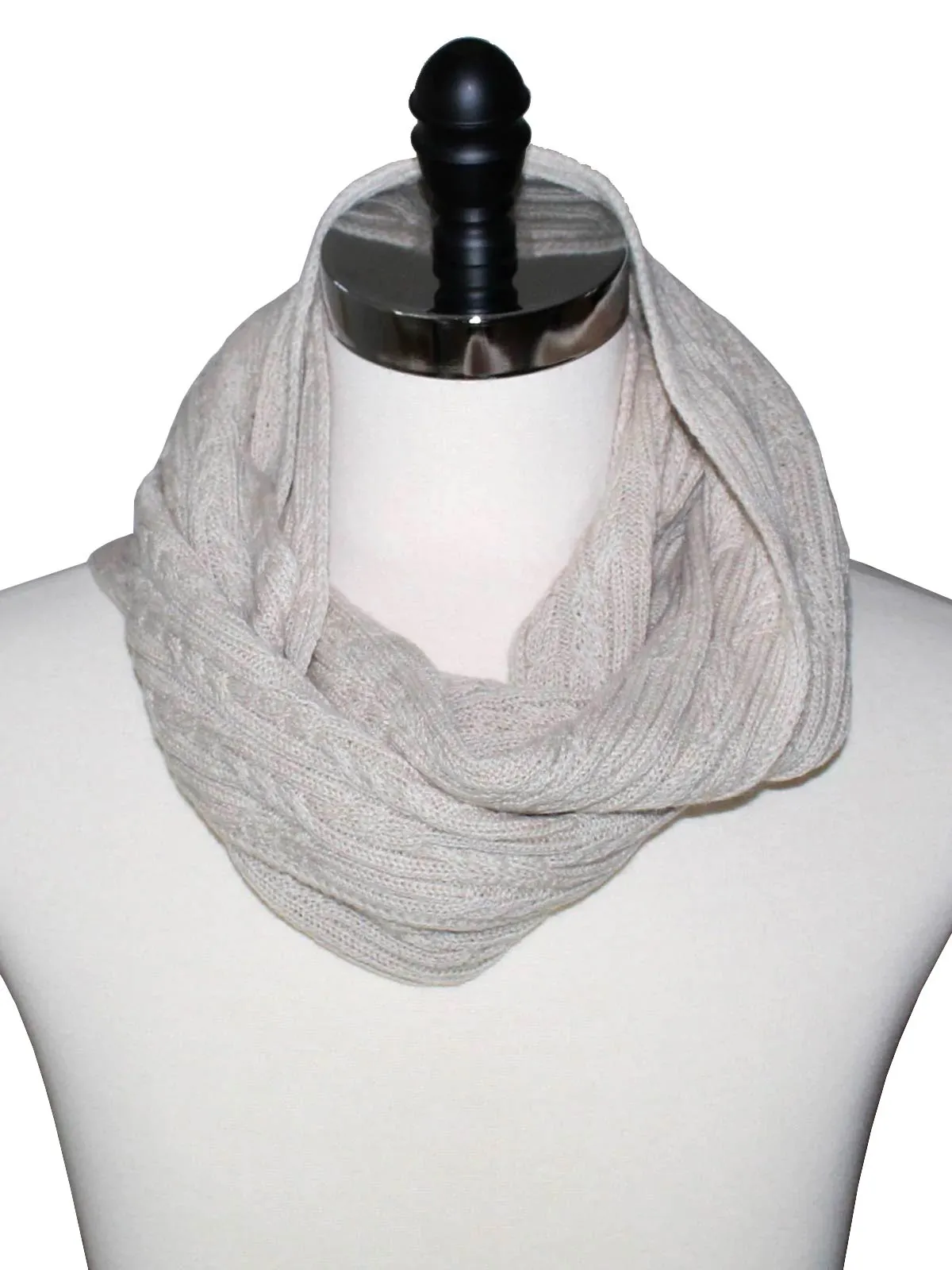 Kiton Cashmere Circle Scarf Beige - Knit Shawl SALE