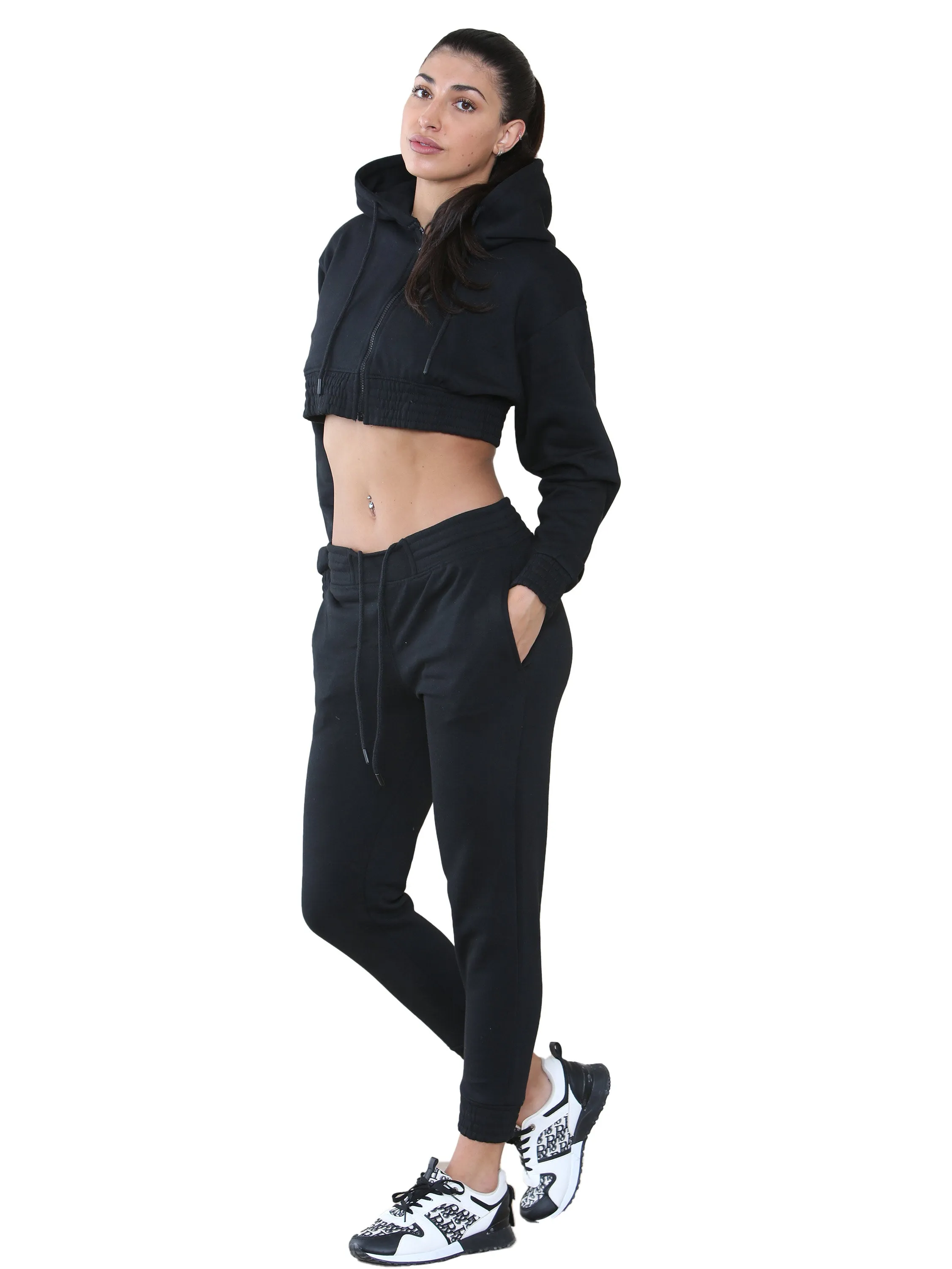 Kruze | Womens Crop Tracksuit Set