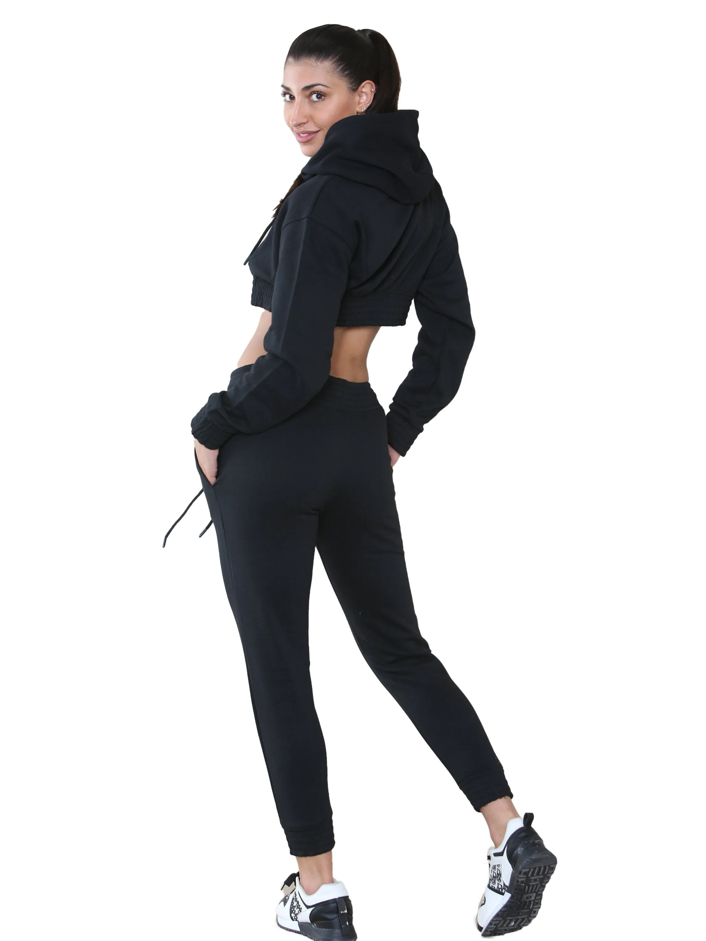 Kruze | Womens Crop Tracksuit Set