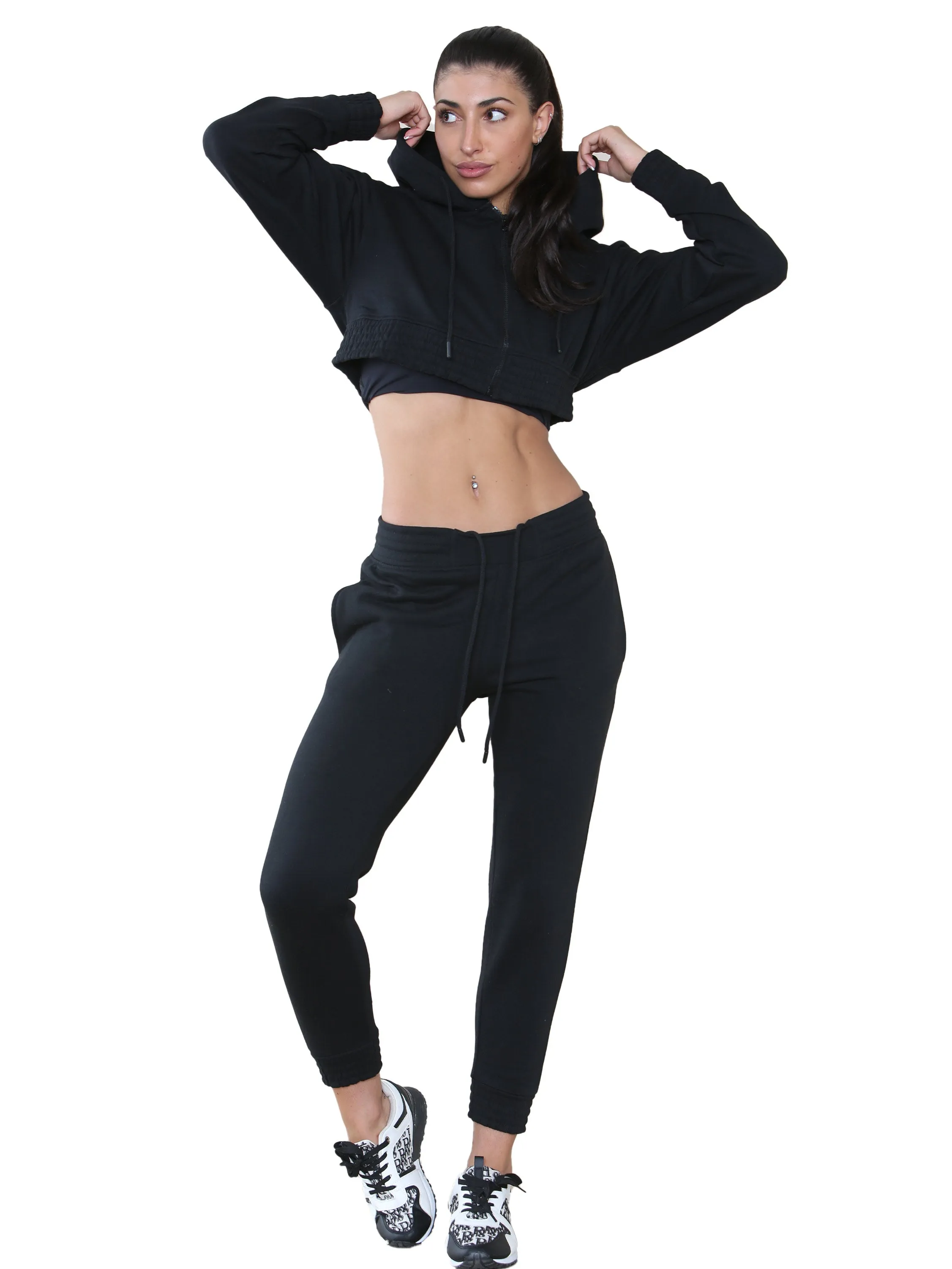 Kruze | Womens Crop Tracksuit Set