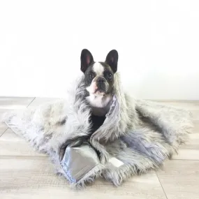 L'amour Faux Fur Dog Blanket - Polar Grey