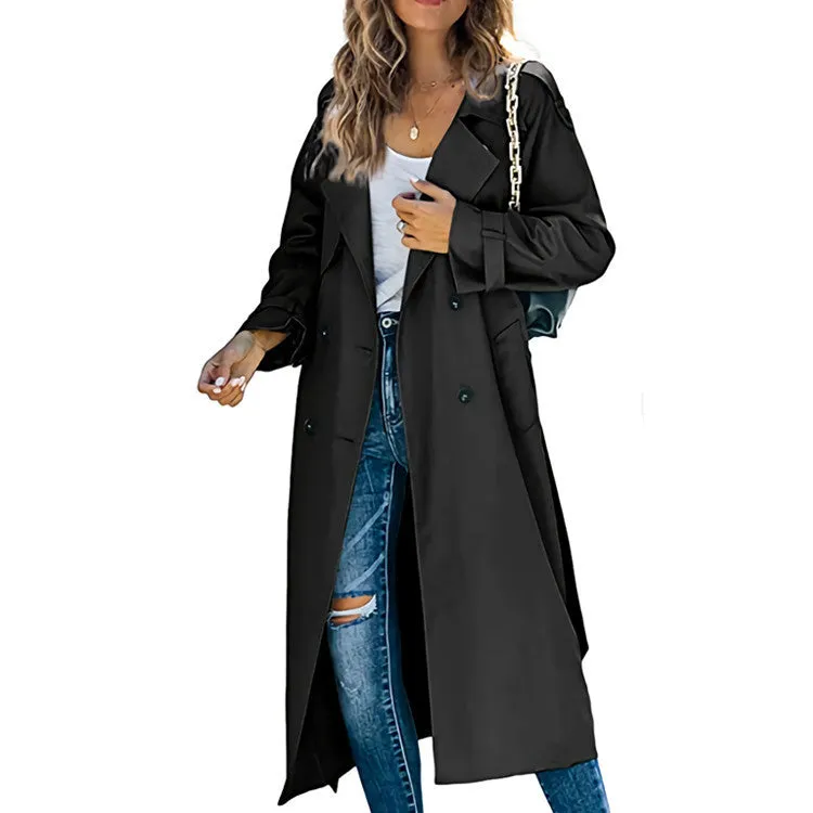 Lanfubeisi women’s fall outfits Women's Winter and Autumn Trench Coat Coat Women's