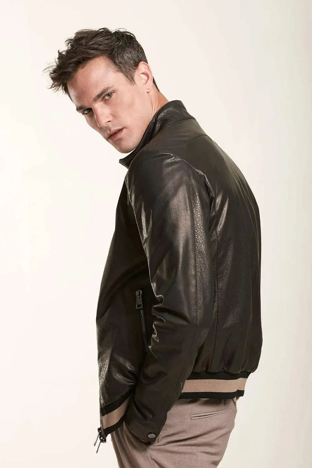 Leather jacket mens