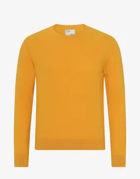 Light Merino Wool Crew - Burned Yellow