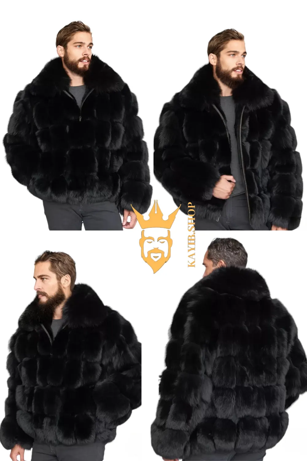 Luxury Black Fox Fur Parka for Men: Embrace Winter in Style