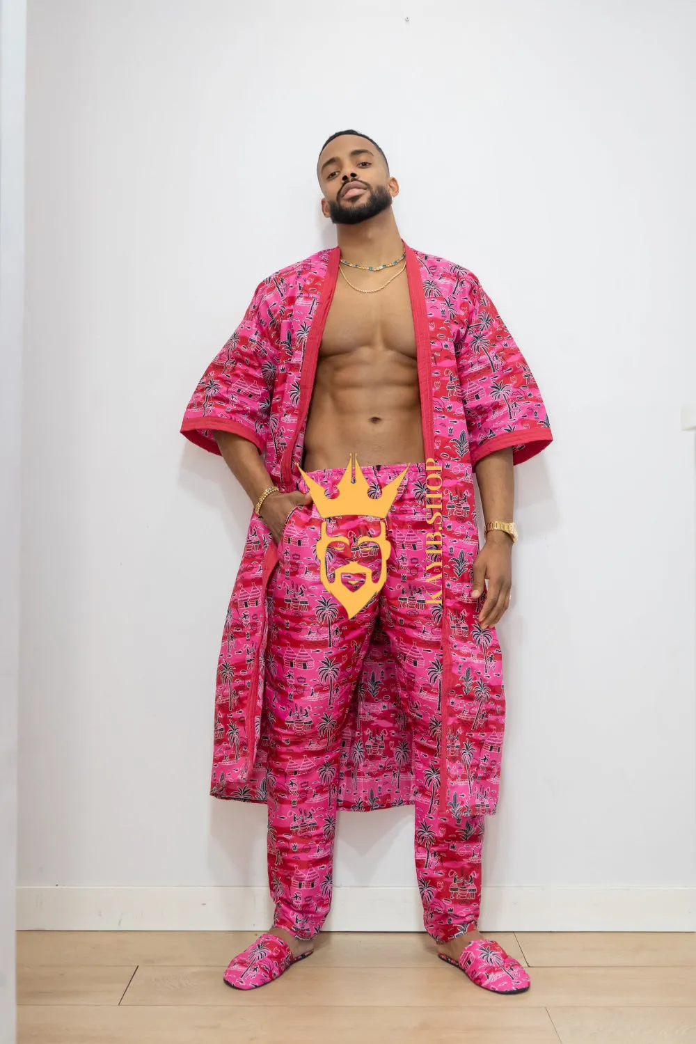 Luxury Handmade Kimono Boho hippie Set for Couples | African Ankara Pajama & Robe | Couple gifts