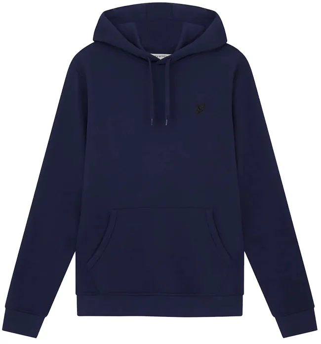 Lyle and Scott Mens Tonal Eagle Pullover Hoodie Dark Navy