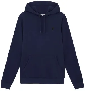 Lyle and Scott Mens Tonal Eagle Pullover Hoodie Dark Navy