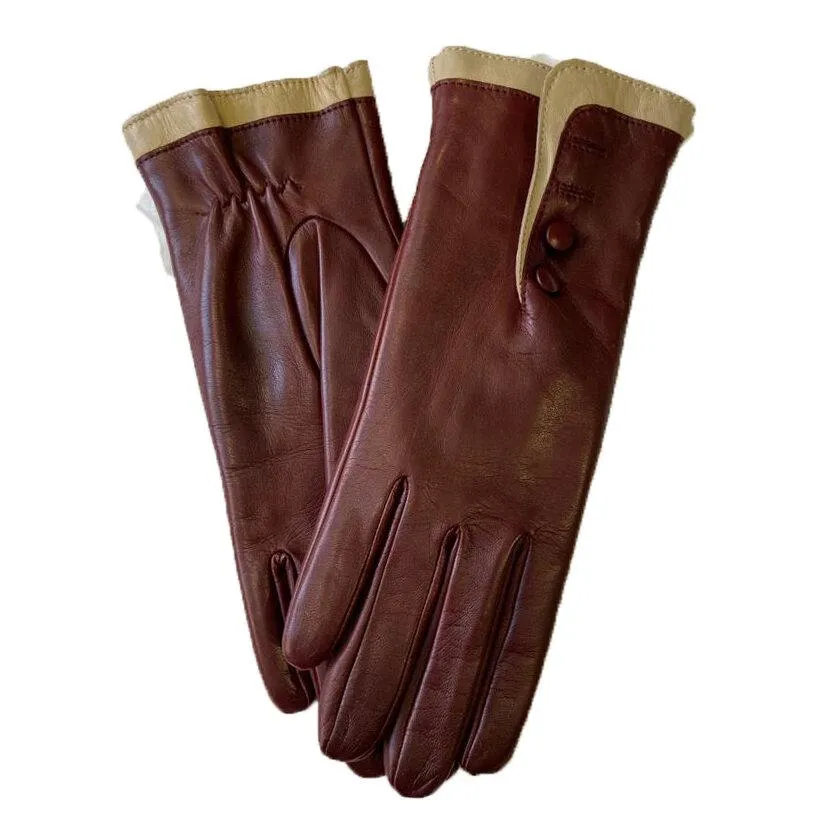 Maya 2 - Women's Fur Lined Leather Gloves