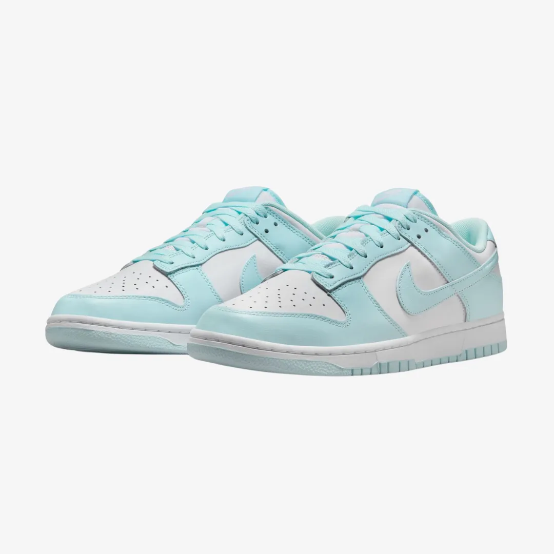 mens nike dunk low retro (white/glacier blue)