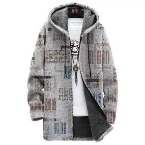 MEN'S PRINTED HOODED FLEECE JACKET 85319987YM