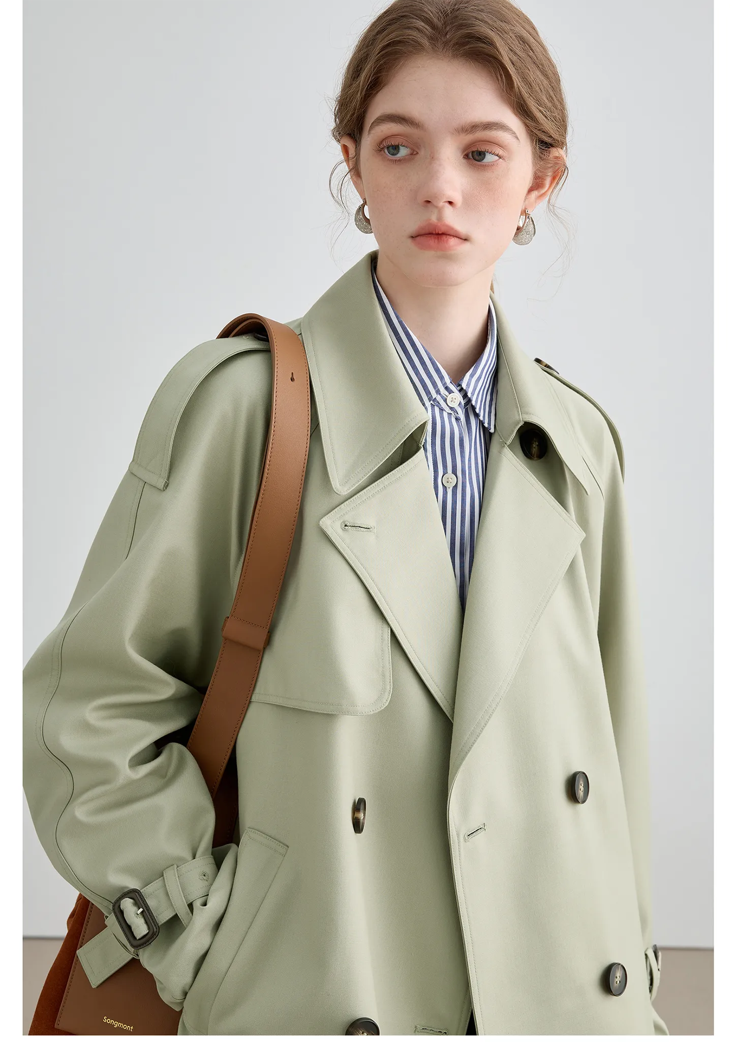 Mid-Length British Style Trench Coat