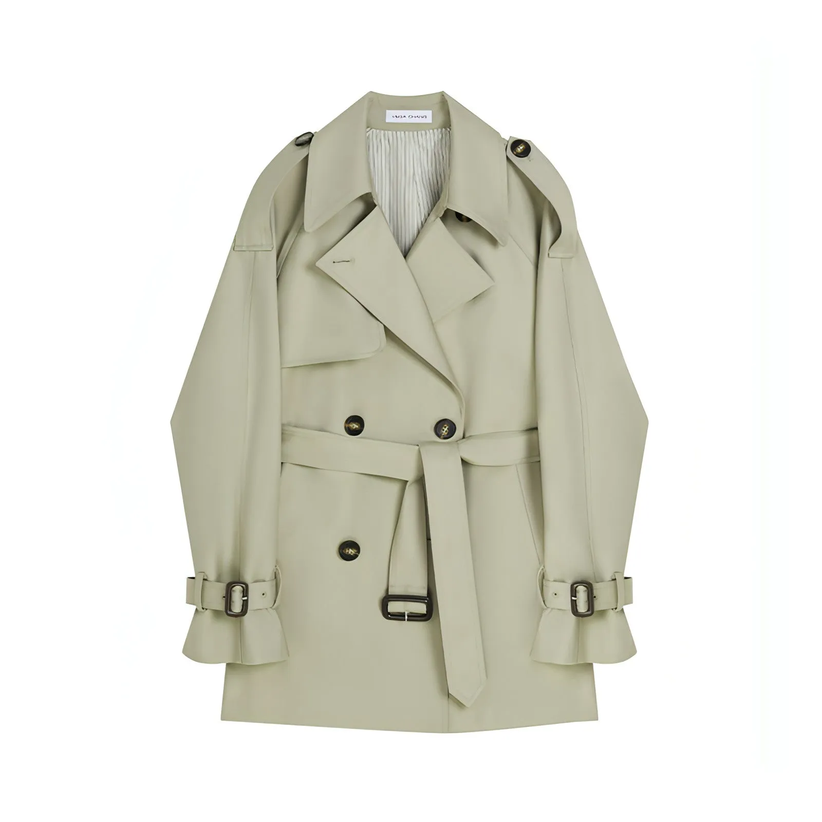 Mid-Length British Style Trench Coat